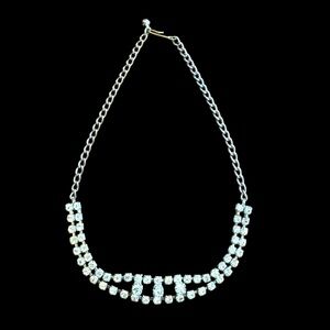 Vintage Clear Rhinestone Choker Necklace